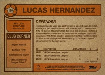 2020 Topps Living UEFA Champions League #198 Lucas Hernández Back