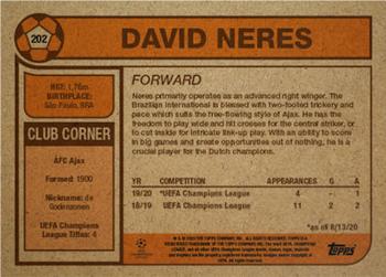 2020 Topps Living UEFA Champions League #202 David Neres Back