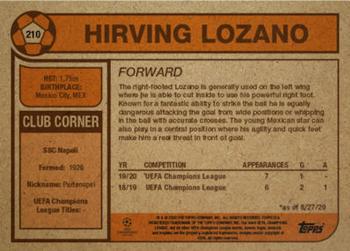 2020 Topps Living UEFA Champions League #210 Hirving Lozano Back