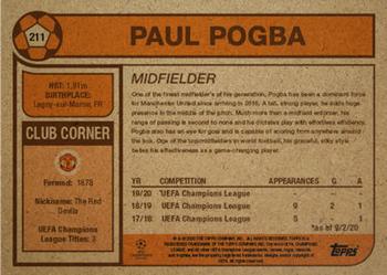 2020 Topps Living UEFA Champions League #211 Paul Pogba Back