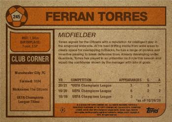 2020 Topps Living UEFA Champions League #245 Ferran Torres Back