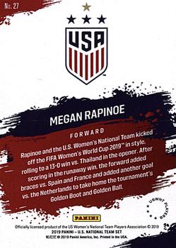 2019 Panini US National Team Set #27 Megan Rapinoe Back
