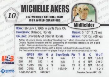 1999 Roox U.S. Women's National Team Premier Edition #910247TS Michelle Akers Back