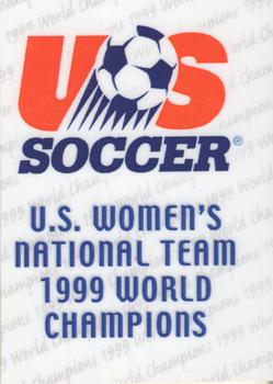 1999 Roox U.S. Women's National Team Premier Edition #NNO Header Checklist Front