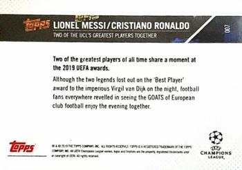2019-20 Topps Now UEFA Champions League #007 Lionel Messi / Cristiano Ronaldo Back