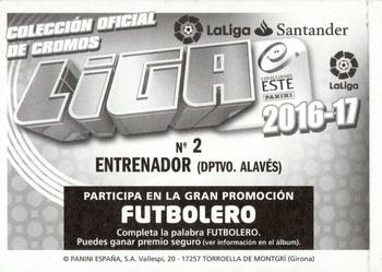 2016-17 ESTE Spanish Liga #2 Mauricio Pellegrino Back