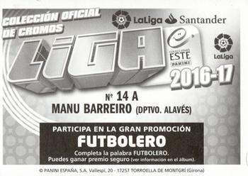 2016-17 ESTE Spanish Liga #54 Manu Barreiro Back