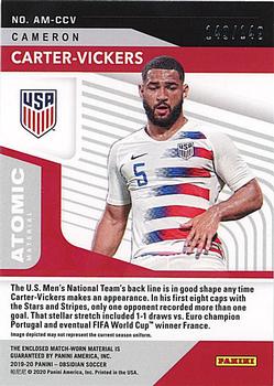 2019-20 Panini Obsidian - Atomic Material #AM-CCV Cameron Carter-Vickers Back