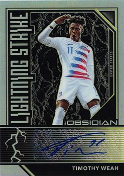 2019-20 Panini Obsidian - Lightning Strike Yellow #LS-TW Timothy Weah Front