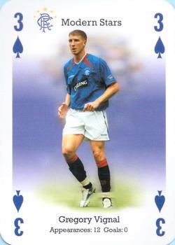 2004-05 Carta Mundi Rangers Football Club Playing Cards #3♠ Gregory Vignal Front