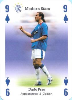 2004-05 Carta Mundi Rangers Football Club Playing Cards #9♠ Dado Prso Front