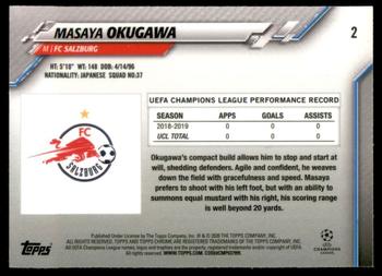 2019-20 Topps Chrome UEFA Champions League #2 Masaya Okugawa Back