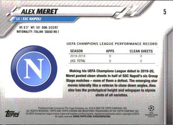 2019-20 Topps Chrome UEFA Champions League #5 Alex Meret Back