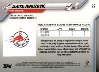 2019-20 Topps Chrome UEFA Champions League #22 Zlatko Junuzović Back