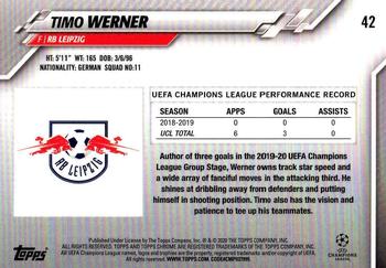2019-20 Topps Chrome UEFA Champions League #42 Timo Werner Back