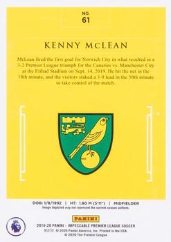 2019-20 Panini Impeccable Premier League #61 Kenny McLean Back