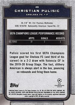 2019-20 Topps Museum Collection UEFA Champions League #29 Christian Pulisic Back