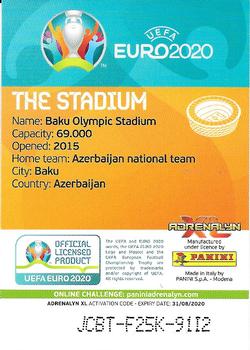 2020 Panini Adrenalyn XL UEFA Euro 2020 Preview #11 Baku Back