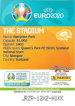 2020 Panini Adrenalyn XL UEFA Euro 2020 Preview #20 Glasgow Back