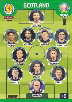 2020 Panini Adrenalyn XL UEFA Euro 2020 Preview - UK & Ireland Edition #SCO18 Line-Up Front