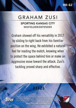2018 Topps MLS - Multi-Dimensional Orange #MD-GZ Graham Zusi Back