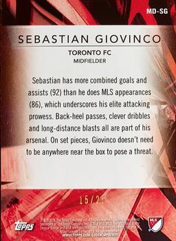 2018 Topps MLS - Multi-Dimensional Orange #MD-SG Sebastian Giovinco Back