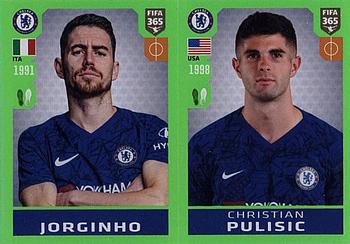 2020 Panini FIFA 365 Blue - 442 Sticker Version #15 Jorginho / Christian Pulisic Front