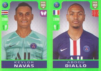 2020 Panini FIFA 365 Blue - 442 Sticker Version #134 Keylor Navas / Abdou Diallo Front