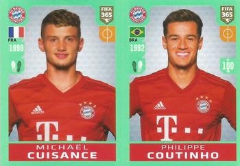 2020 Panini FIFA 365 Blue - 442 Sticker Version #156 Mickaël Cuisance / Philippe Coutinho Front