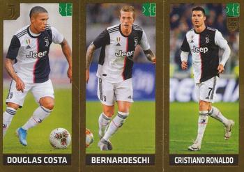 2020 Panini FIFA 365 Grey - 442 Sticker Version #242 Douglas Costa / Bernardeschi / Cristiano Ronaldo Front