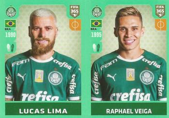 2020 Panini FIFA 365 Grey - 442 Sticker Version #351 Lucas Lima / Raphael Veiga Front