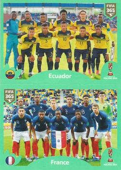 2020 Panini FIFA 365 Grey - 442 Sticker Version #411 Ecuador / France Front