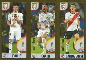2020 Panini FIFA 365 Grey - 442 Sticker Version #433 Bale / Caio / Santos Borré Front