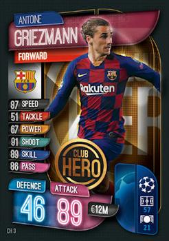 2019-20 Topps Match Attax UEFA Champions League UK Extra - Club Hero #CH3 Antoine Griezmann Front