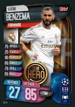 2019-20 Topps Match Attax UEFA Champions League UK Extra - Club Hero #CH4 Karim Benzema Front