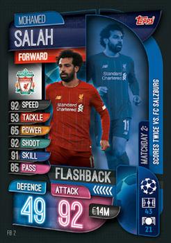 2019-20 Topps Match Attax UEFA Champions League UK Extra - Flashback #FB2 Mohamed Salah Front