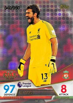 2018 Topps Match Attax Ultimate - Purple #56 Alisson Front