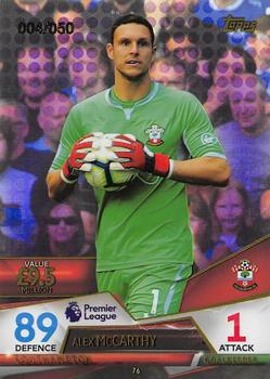 2018 Topps Match Attax Ultimate - Purple #76 Alex McCarthy Front