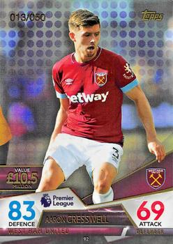 2018 Topps Match Attax Ultimate - Purple #92 Aaron Cresswell Front