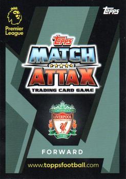 2018 Topps Match Attax Ultimate - Red #59 Sadio Mane Back