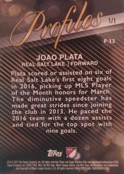 2017 Stadium Club MLS - Profiles Sepia #P-13 Joao Plata Back