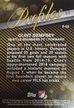 2017 Stadium Club MLS - Profiles Sepia #P-15 Clint Dempsey Back