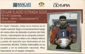 1997 Comunicaciones FC Municipal CSD Bancafe Tv7 Olympia #2 Edgar Estrada Back