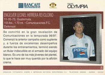 1997 Comunicaciones FC Municipal CSD Bancafe Tv7 Olympia #8 Engelver Herrera Back