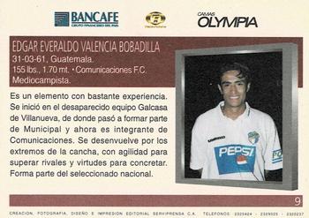 1997 Comunicaciones FC Municipal CSD Bancafe Tv7 Olympia #9 Édgar Valencia Back