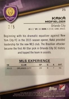 2016 Topps MLS - Red #25 Kaká Back