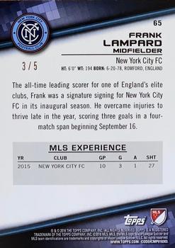 2016 Topps MLS - Red #65 Frank Lampard Back