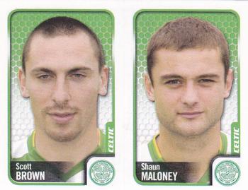 2010 Panini Scottish Premier League Stickers #59 / 61 Scott Brown / Shaun Maloney Front