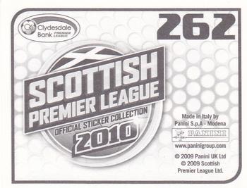 2010 Panini Scottish Premier League Stickers #262 Darren McCormack Back
