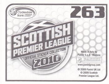 2010 Panini Scottish Premier League Stickers #263 Darren McCormack Back